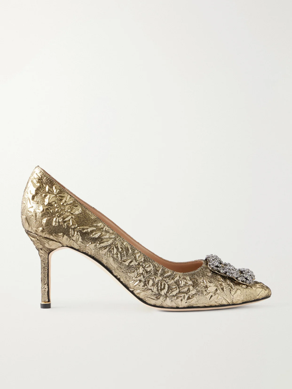 + Emilia Wickstead Hangisi 70 Crystal-embellished Metallic Jacquard Pumps - 1