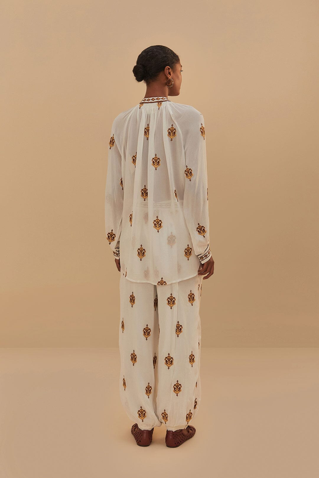 Off-White Anchor Tapestry Embroidered Pants - 4