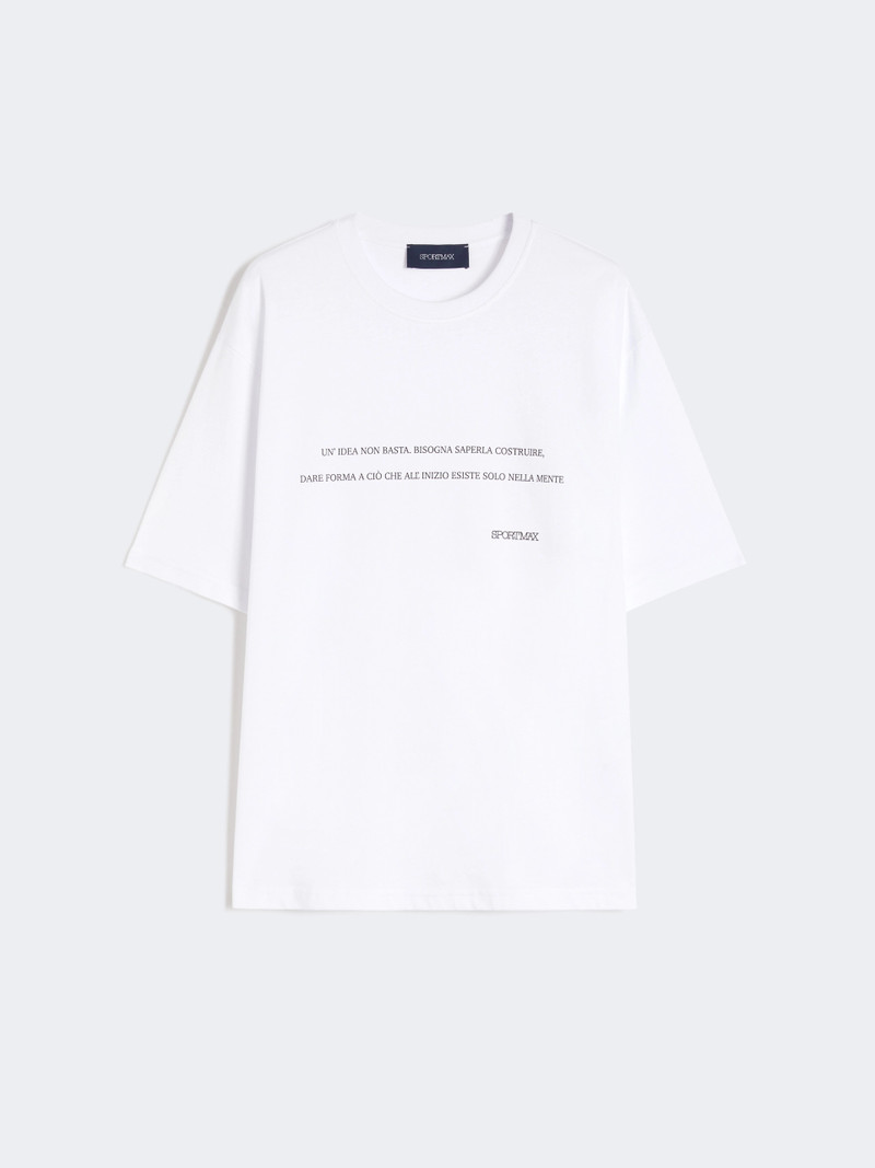 QUIETE Printed cotton T-shirt - OPTICAL WHITE 1