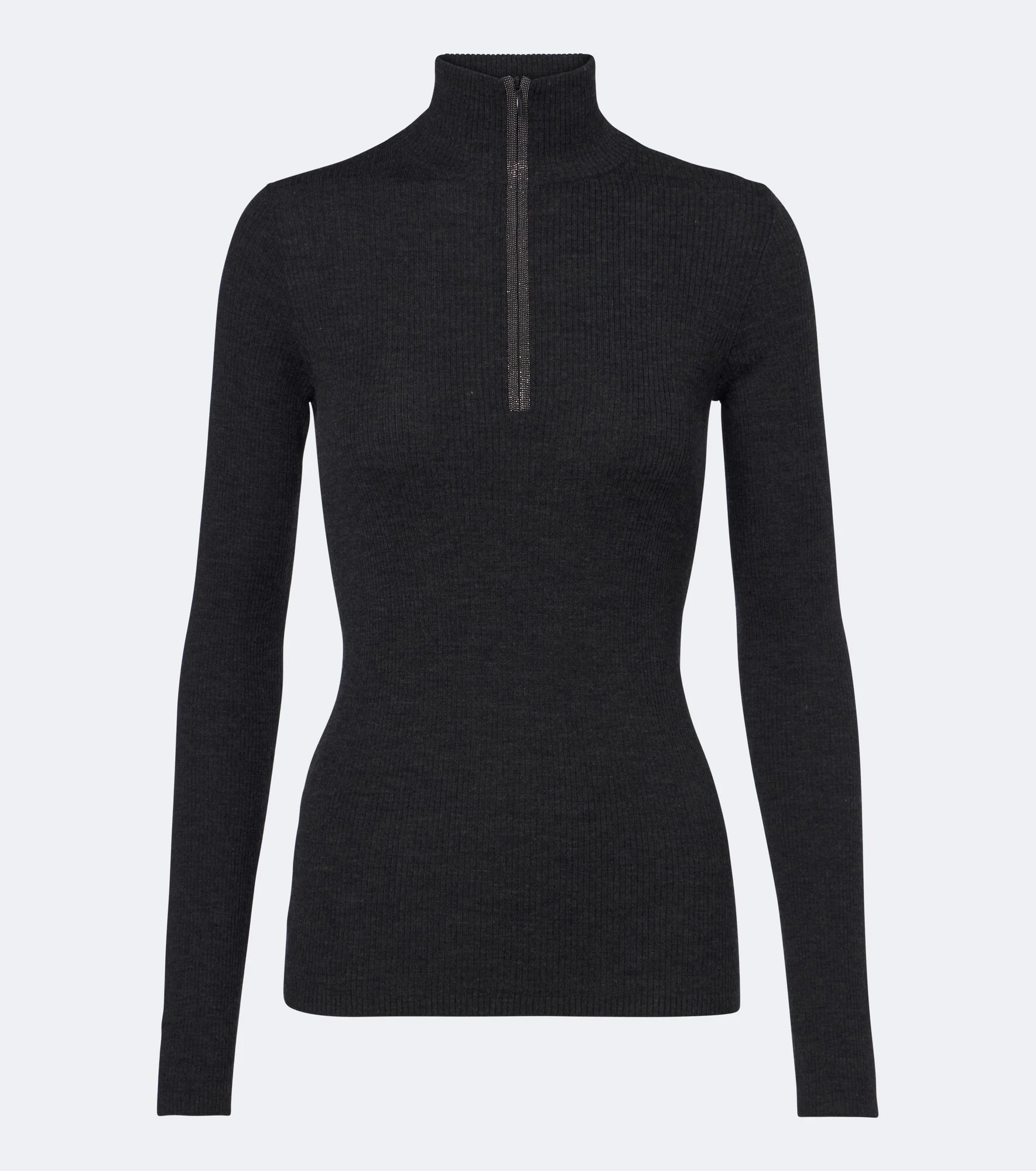 Monili wool and cashmere half-zip sweater - 1