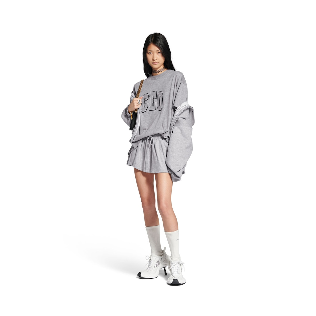 Ceo Team Logo Boxy T-shirt in Heather Grey - 2