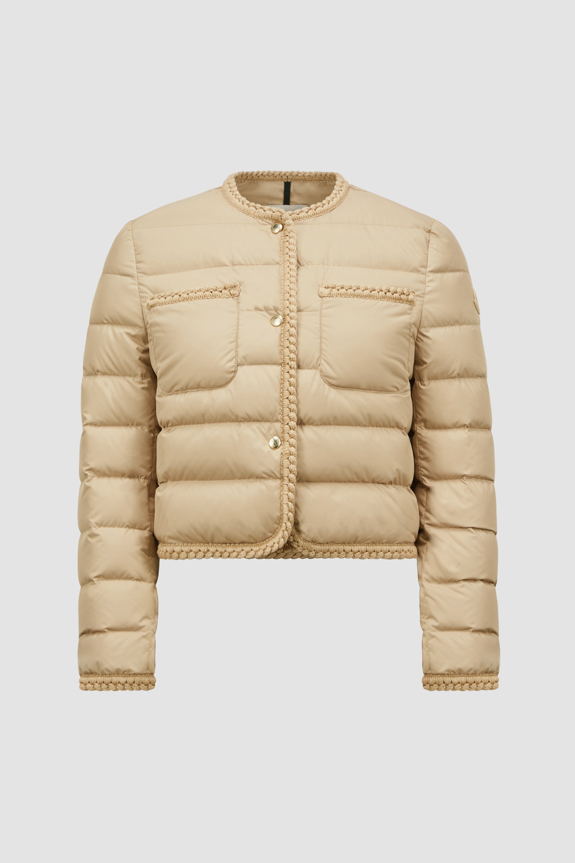 【MONCLER】直営/正規店 Gencay Braided Trim Short Down Jacket Moncler Gencay Braided Down Jacket - Bergdorf Goodman