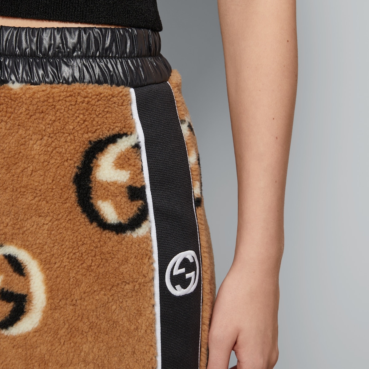 GG wool fleece jacquard skirt - 3