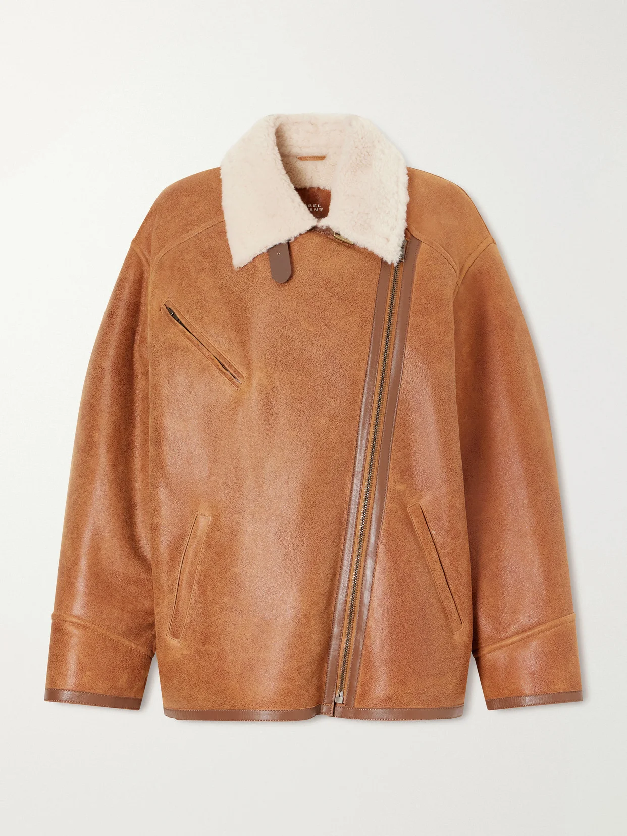 Adelina Shearling-trimmed Suede Jacket - 1