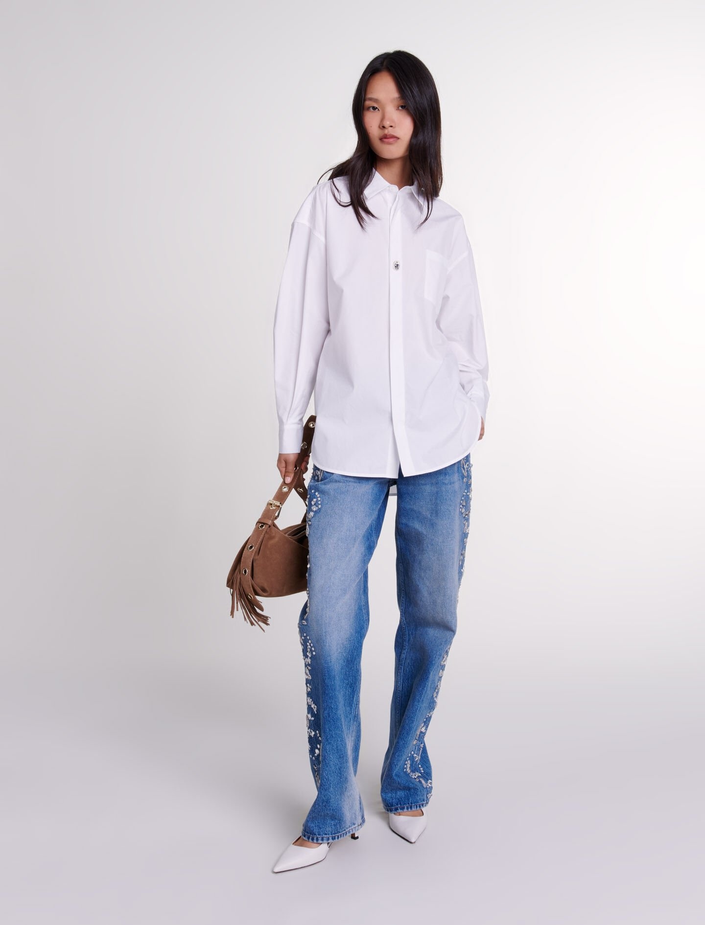 Oversized poplin shirt - 2