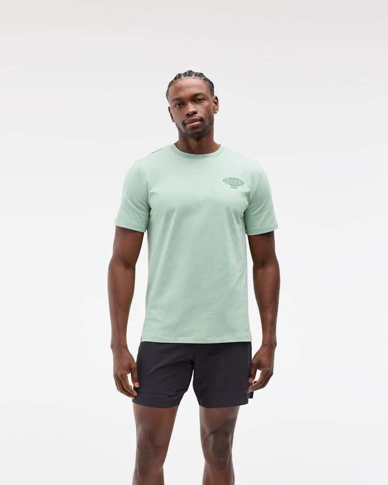 Men's Motion Party CTN SS Tee Shirt in Sage - 1