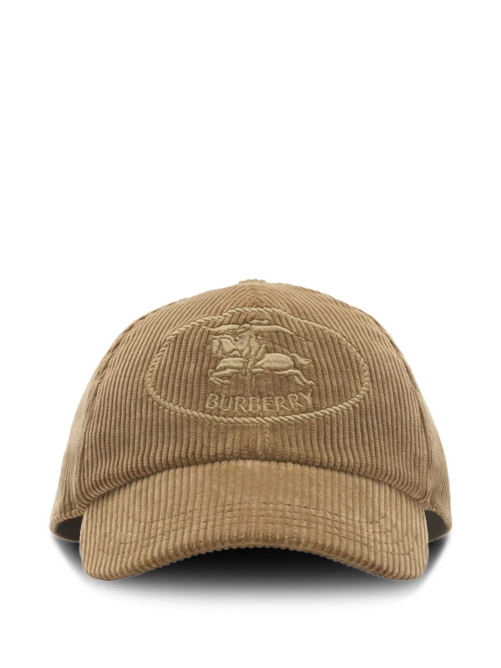 Knight-stamp corduroy baseball cap - 1