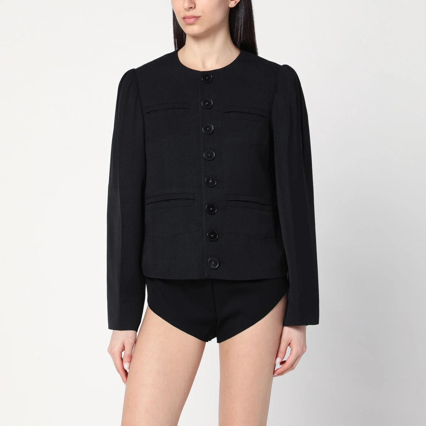 Regiment black jacket in silk blend - 1