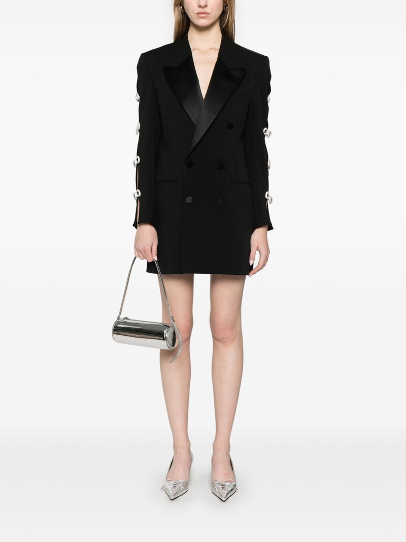 MACH & MACH crystal-bow cut-out mini blazer dress outlook