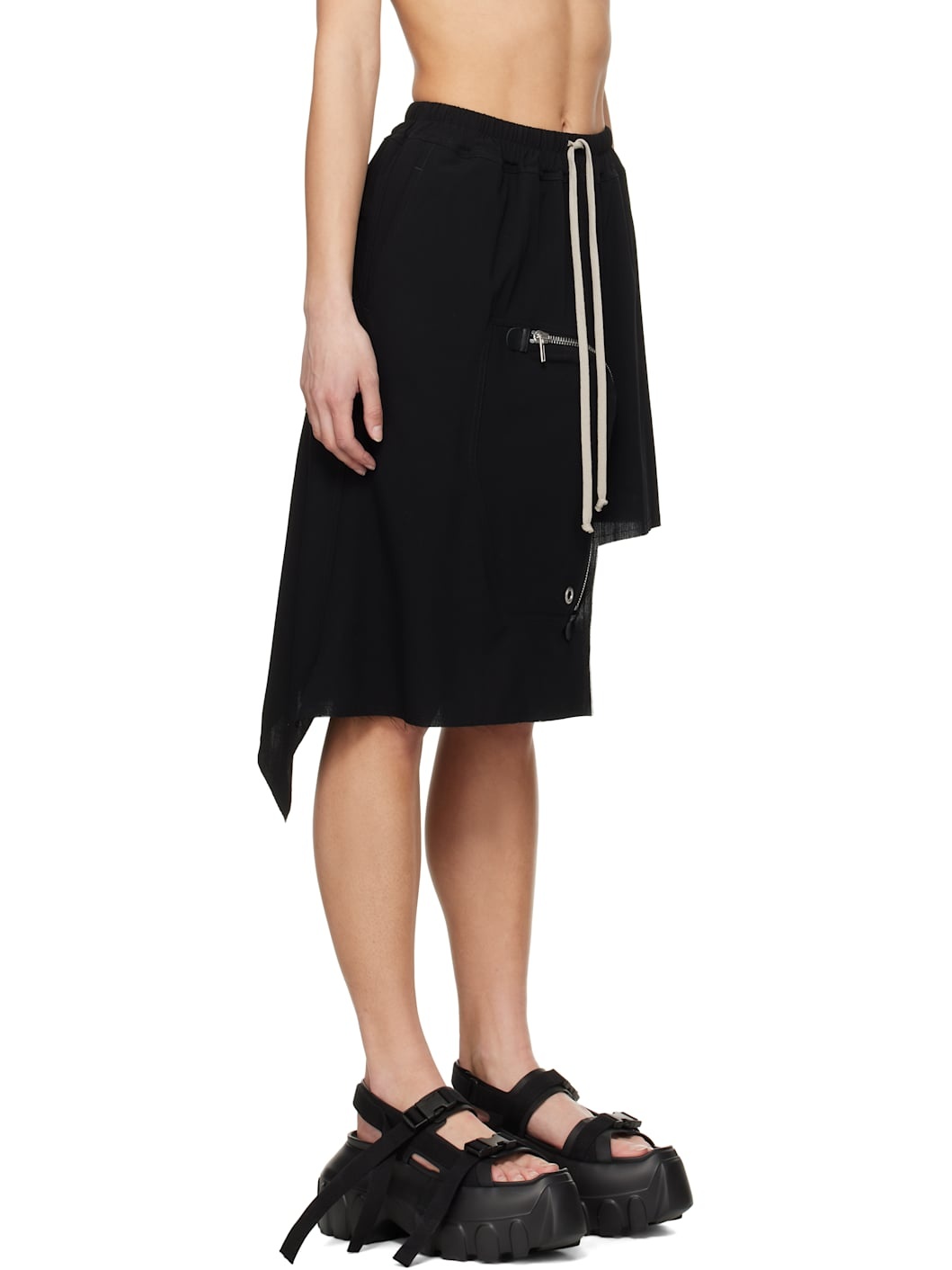 Black Hollywood Dracca Midi Skirt - 2