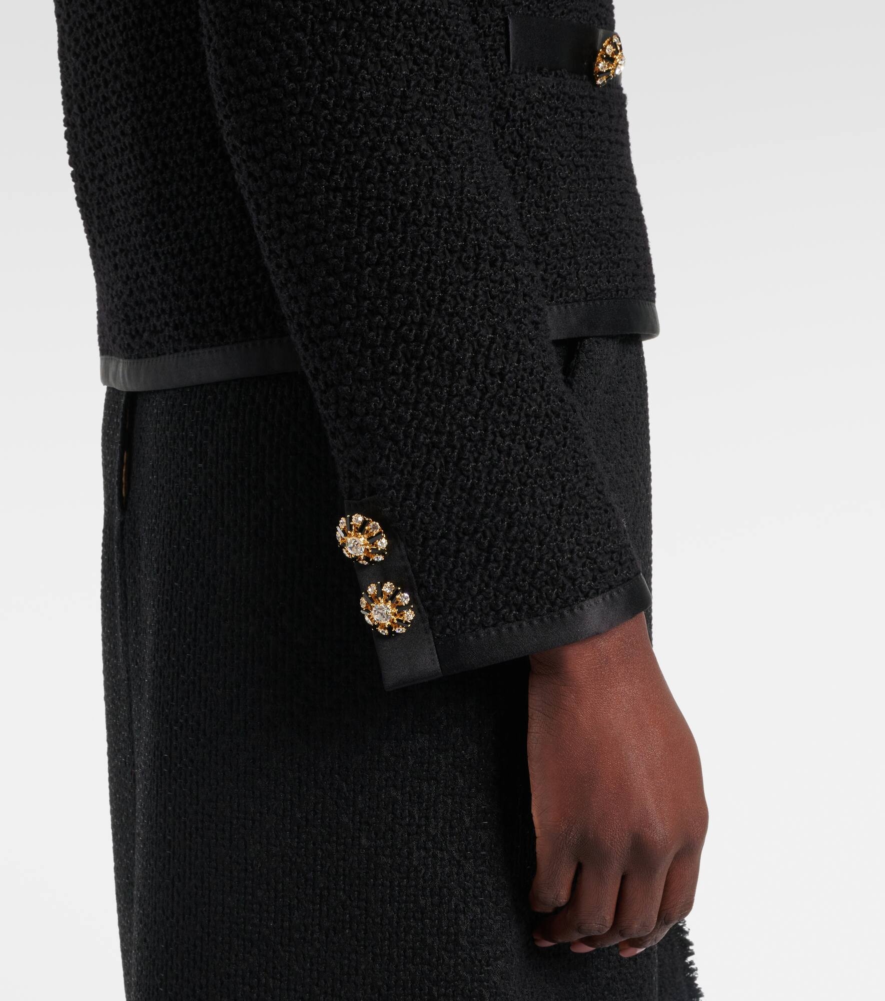 Wool and silk-blend tweed jacket - 5