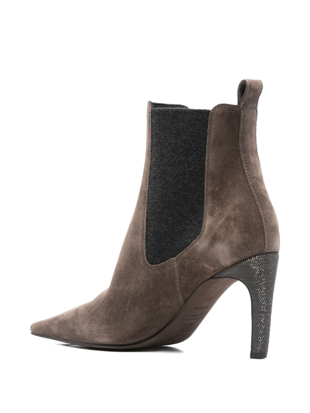 suede elastic-insert ankle boots - 3