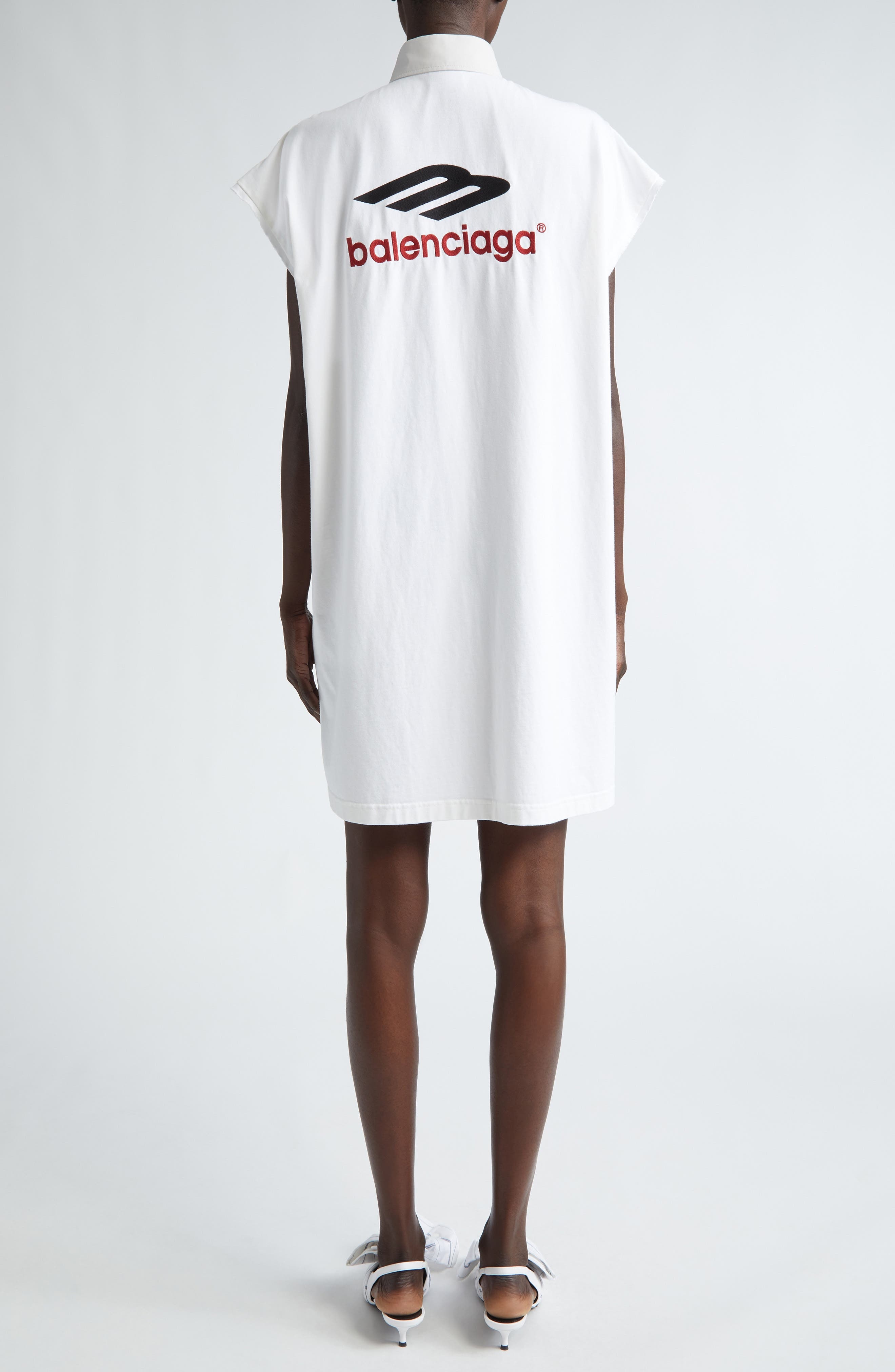 Logo Hybrid Sleeveless Shirtdress - 2