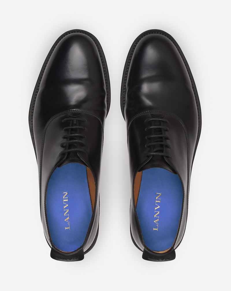 LANVIN SIGNATURE LEATHER OXFORD SHOES 5