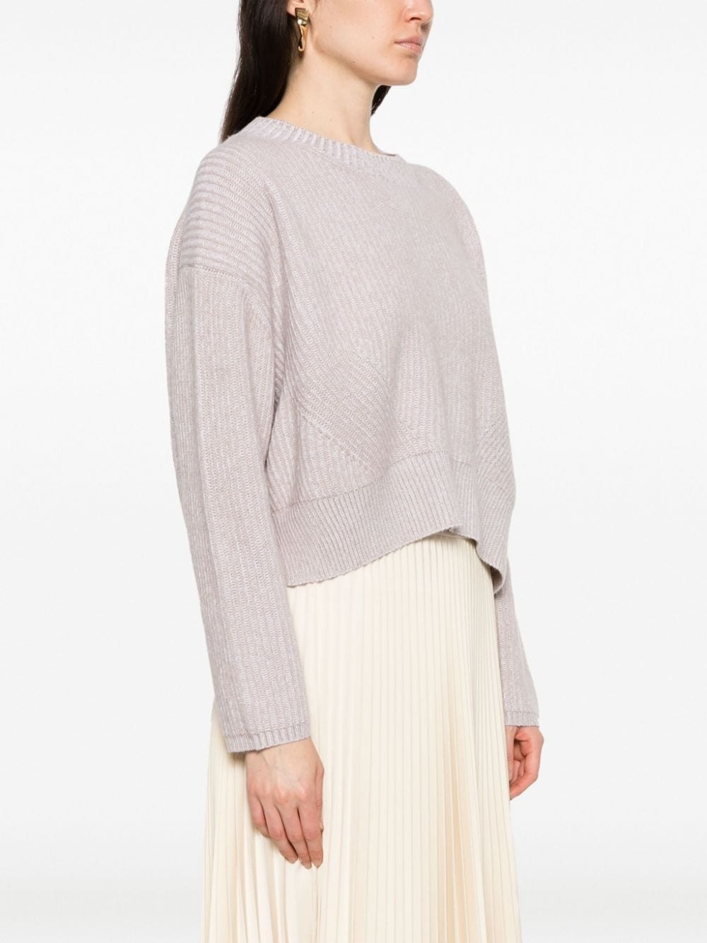 ribbed-knit cashmere jumper - 3