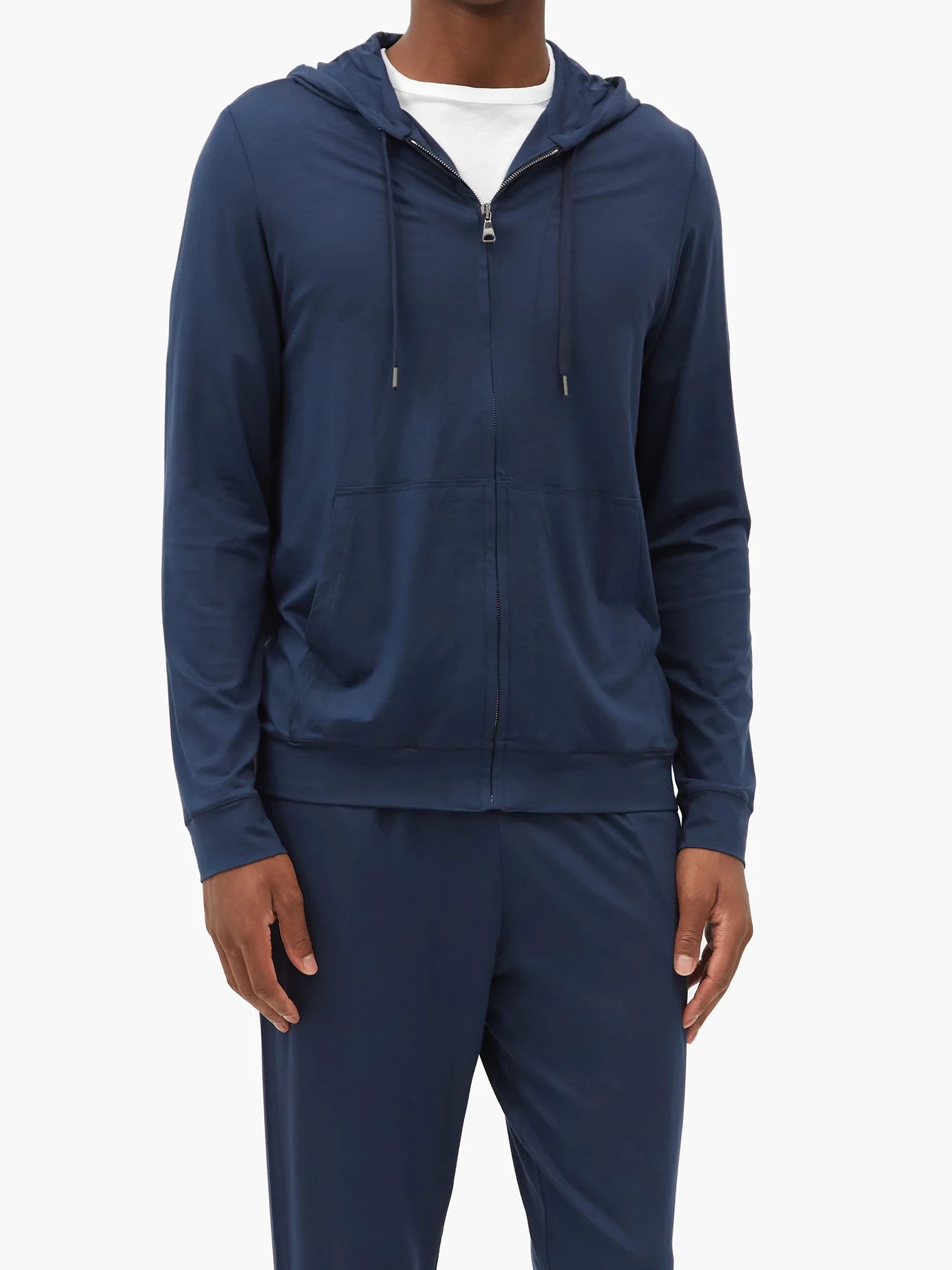 Basel micromodal-blend hooded pyjama sweatshirt - 2