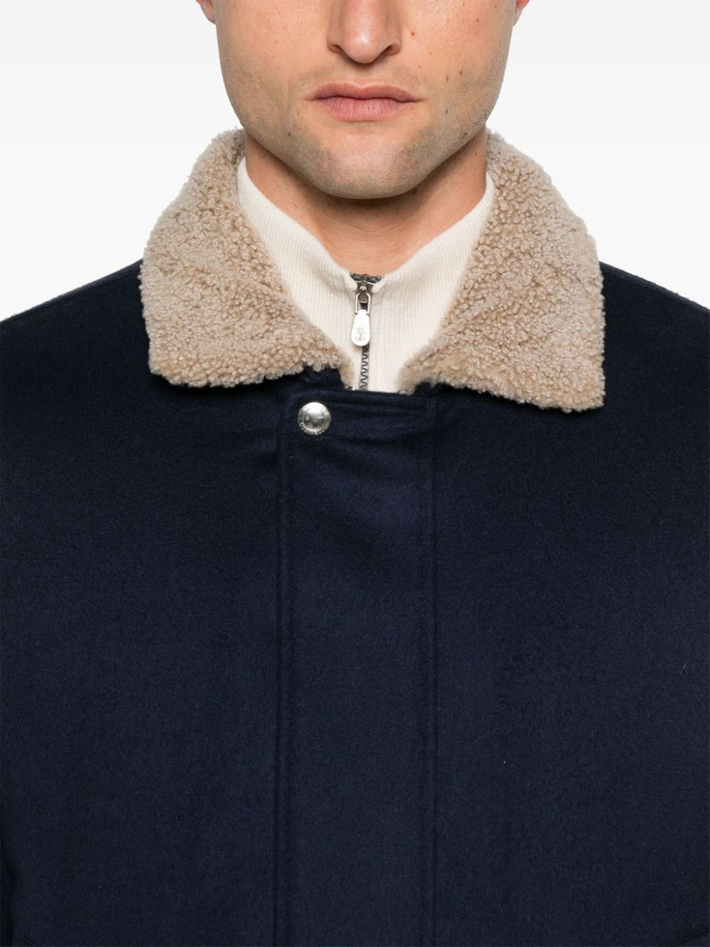 shearling-collar bomber jacket 5