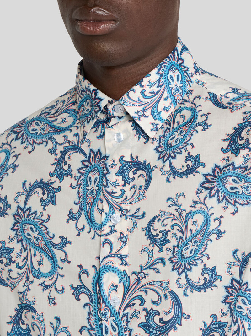 Etro OVERSIZED SHIRT IN COTTON MUSLIN WITH FLORAL PAISLEY MOTIF outlook