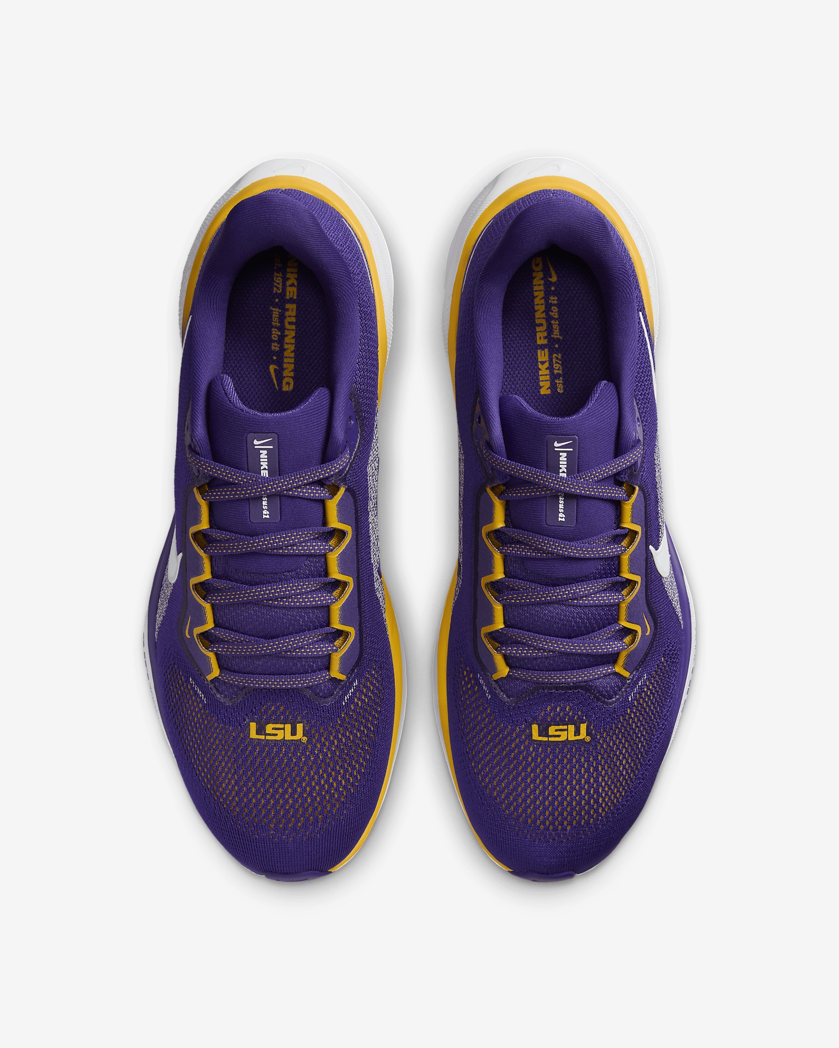 Nike LSU Pegasus 41 Men's Nike College Road Running Shoes REVERSIBLE