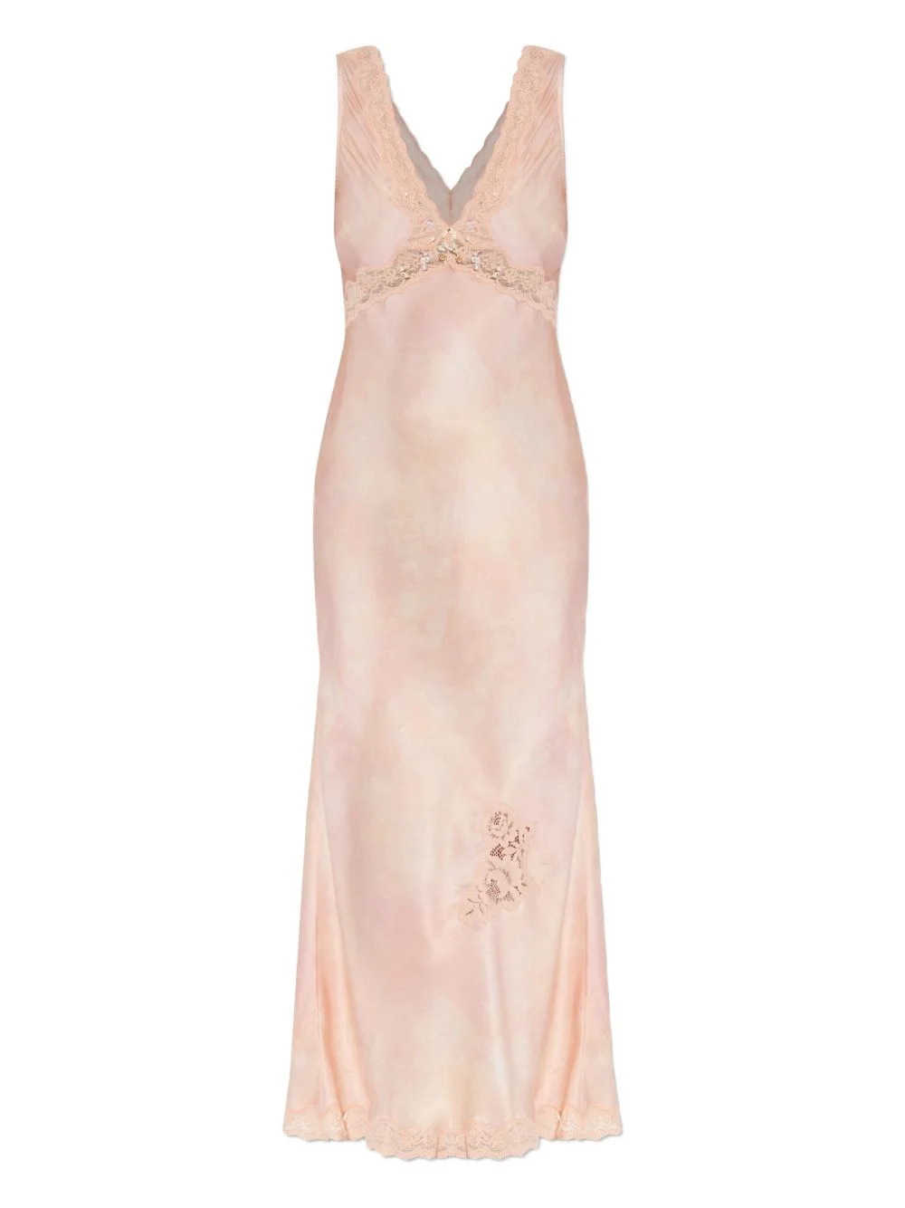Bier lace-embellished silk dress - 1