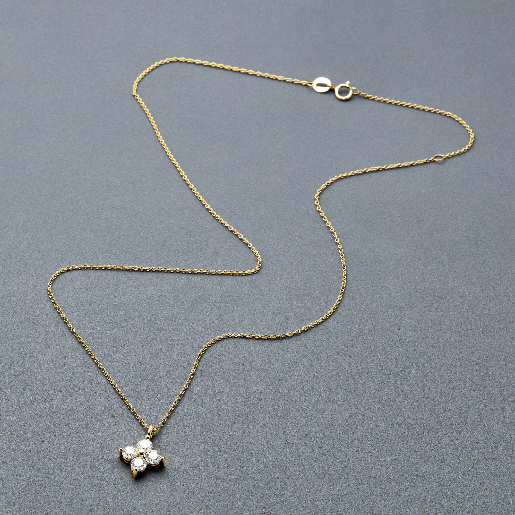 1CTW Luckiest Clover LAB-Created Diamond Necklace - 4