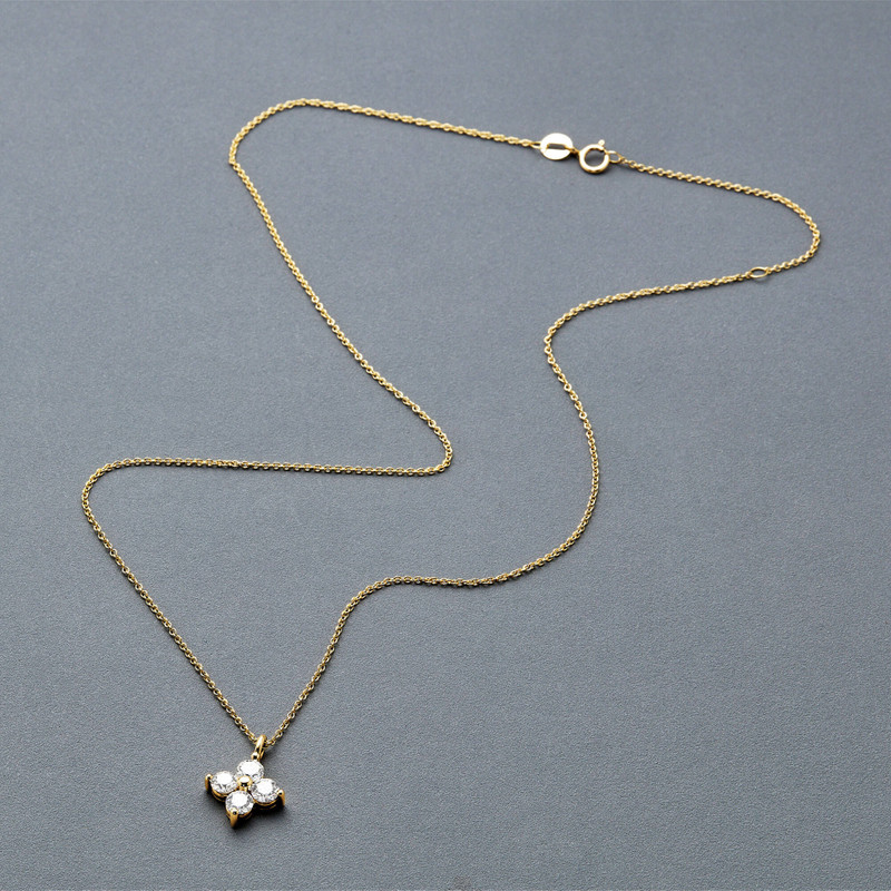 1CTW Luckiest Clover LAB-Created Diamond Necklace 4