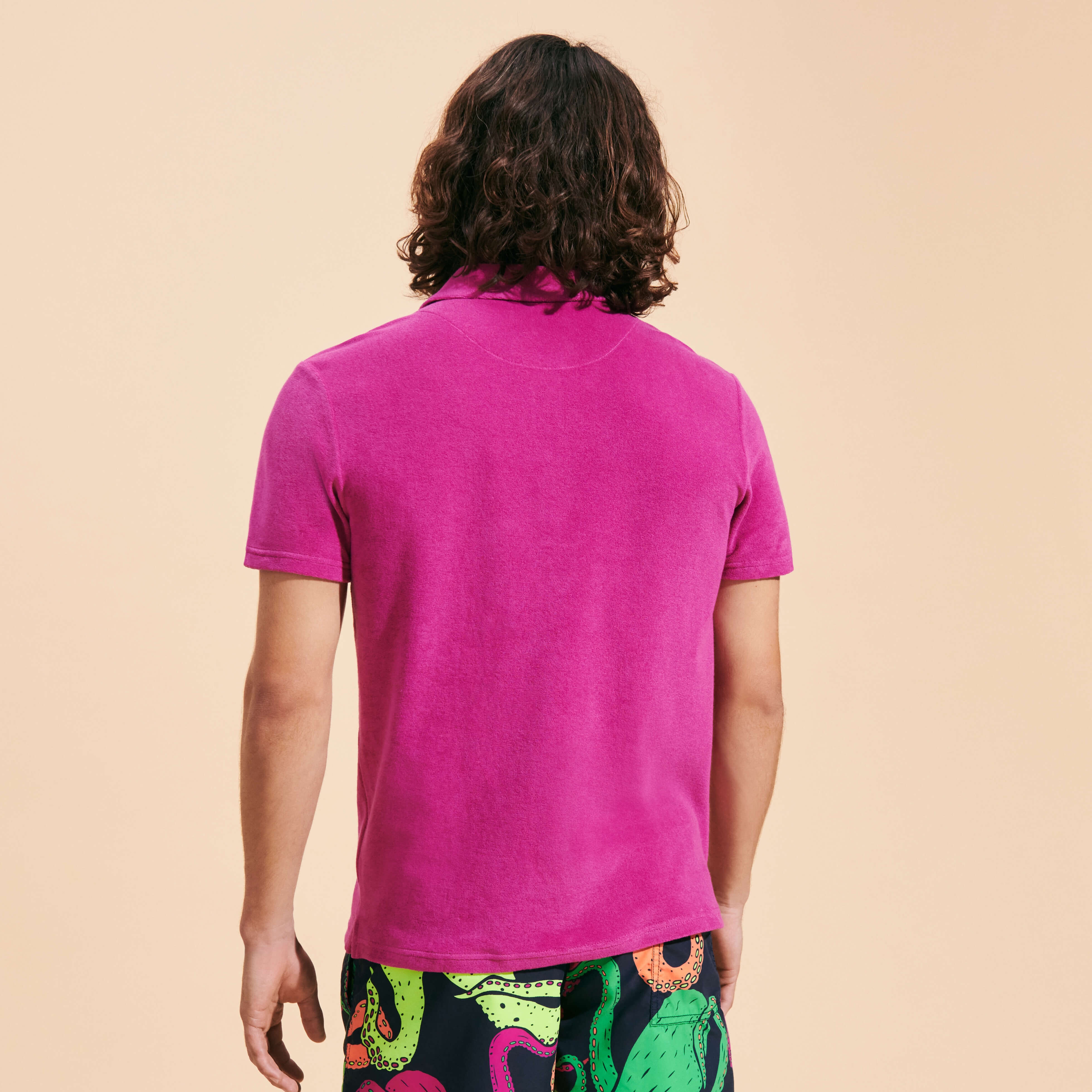 Men Organic Cotton Terry Polo Solid - 4
