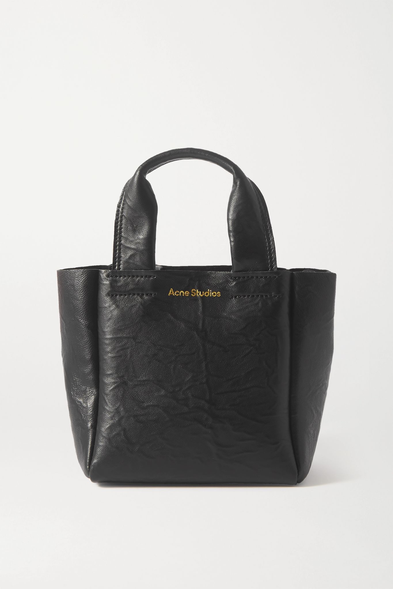 Printed crinkled-leather tote - 1