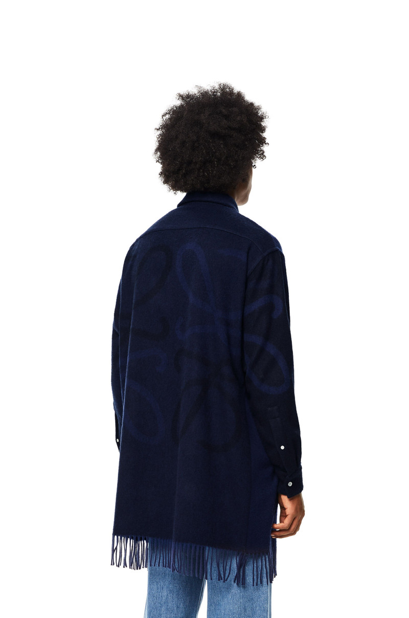 Anagram blanket shirt in wool and cashmere 4