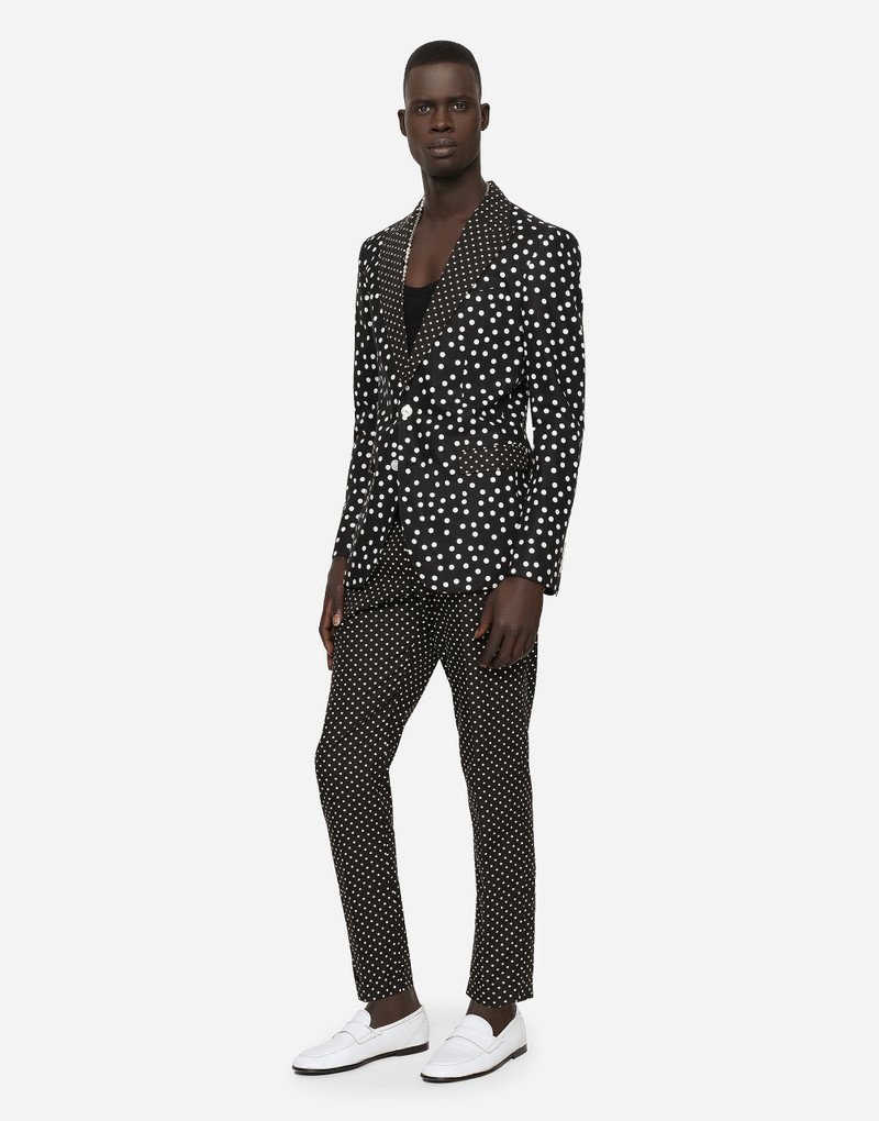 Dolce & Gabbana Cotton Taormina-fit suit with polka-dot print outlook