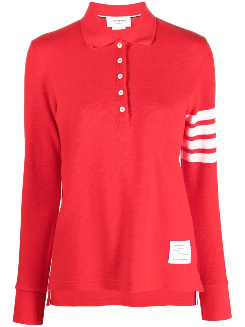 4-Bar long-sleeved polo shirt - 1