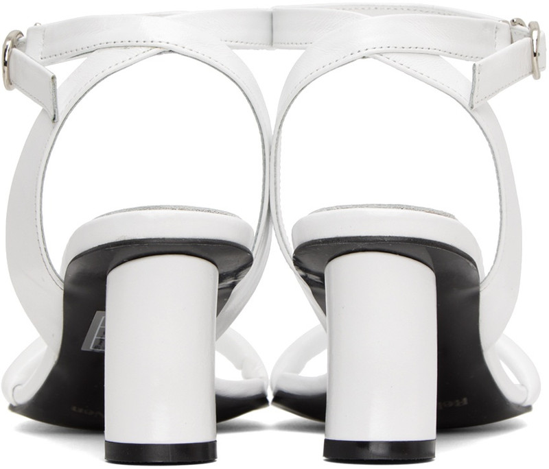REIKE NEN White Leather Heeled Sandals outlook