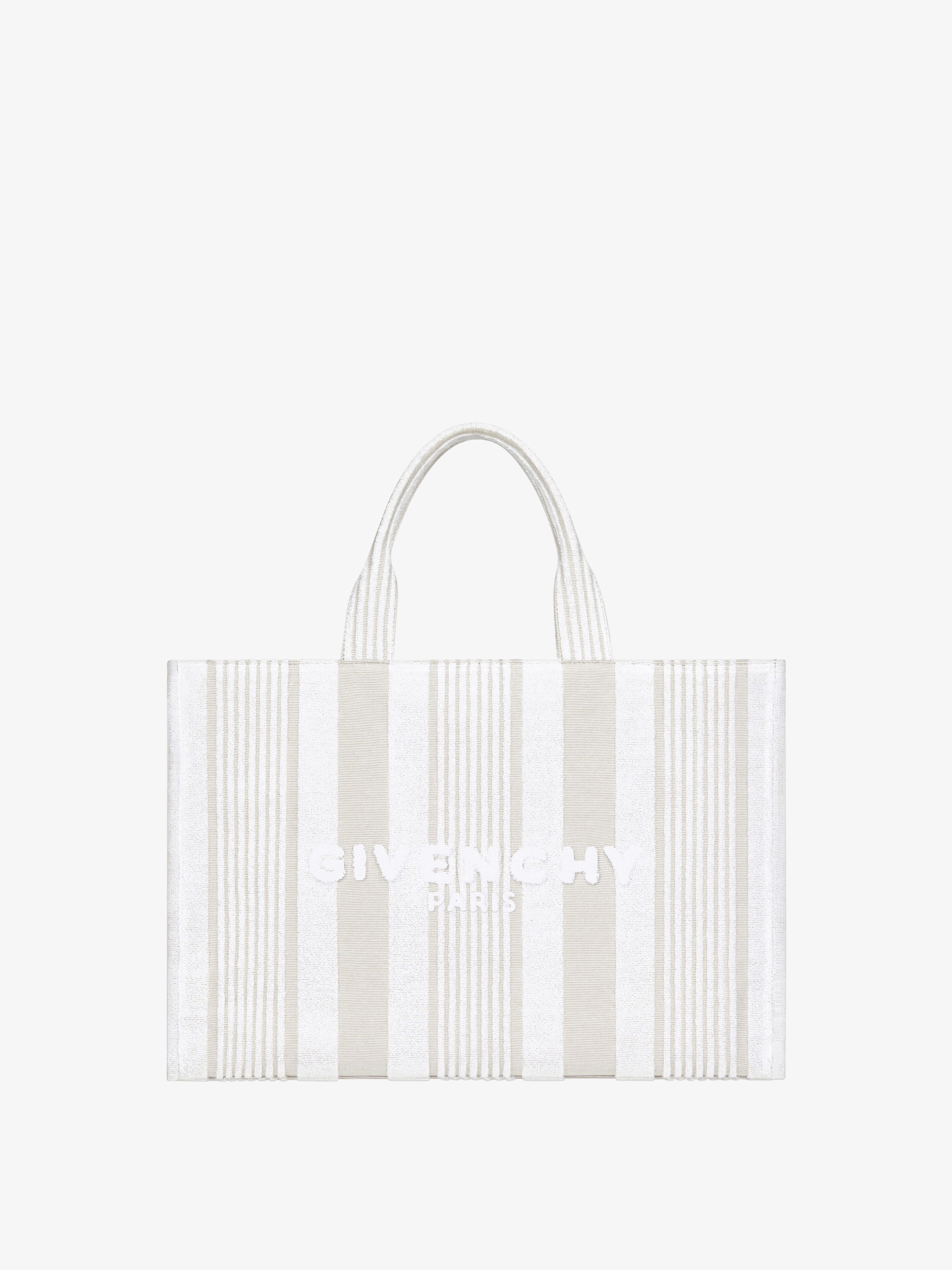 GIVENCHY TOTE BAG IN COTTON TOWELLING WITH STRIPES - 1