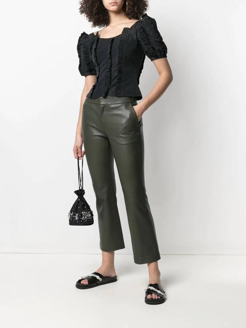 REDValentino cropped leather trousers outlook