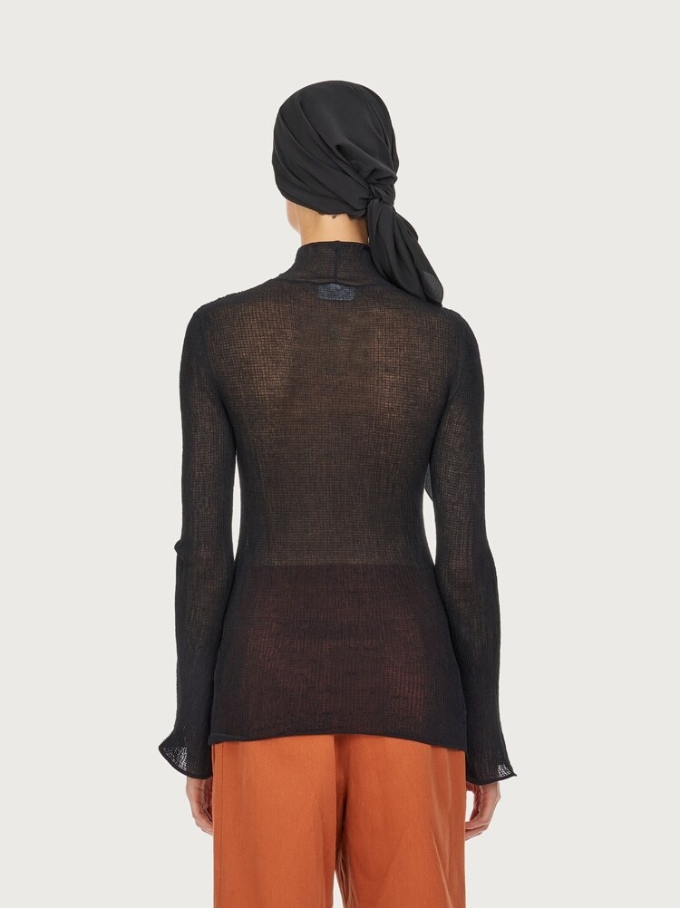 HIGH NECK KNITTED TOP - 4