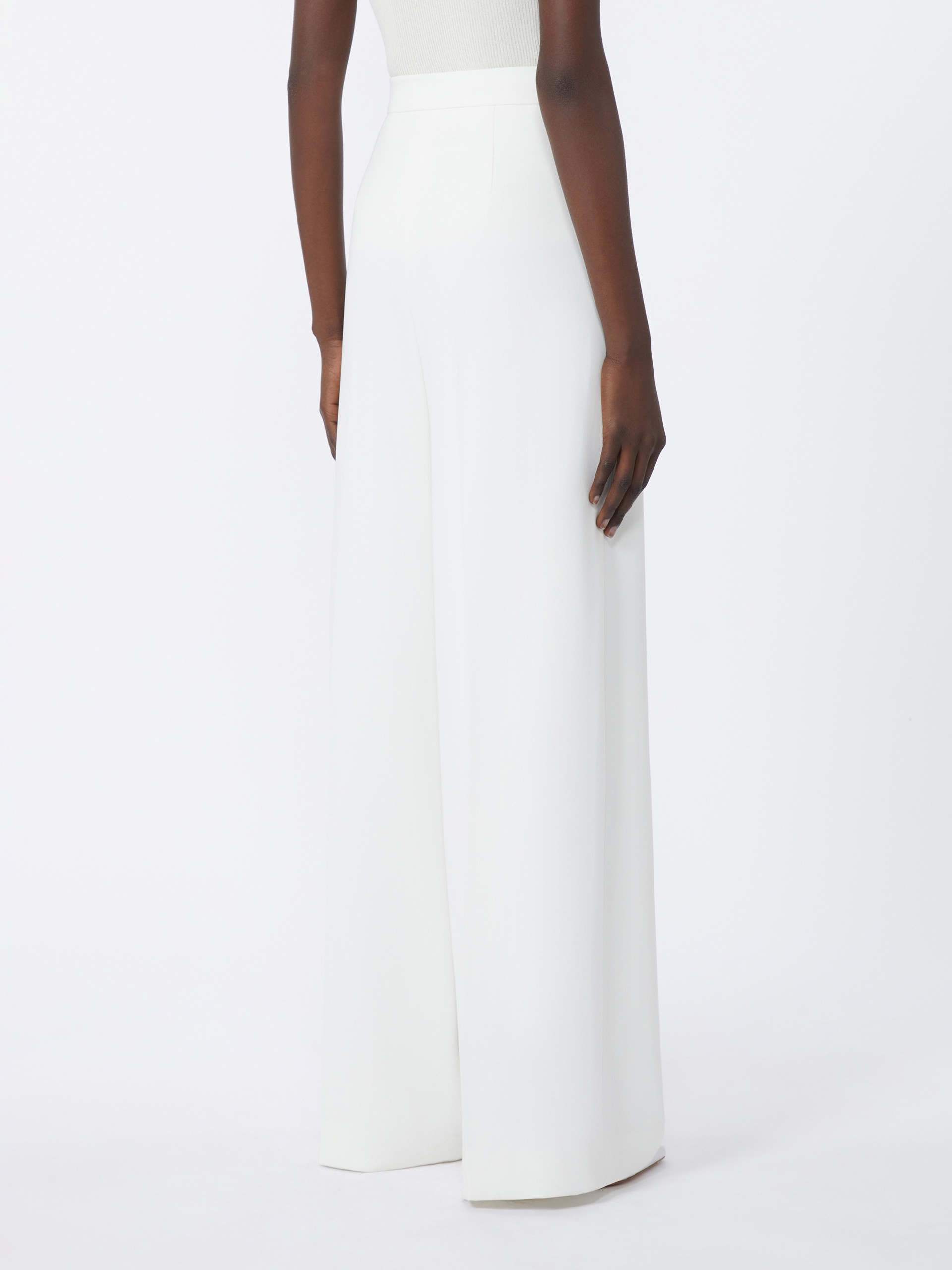 MANETTA Wide-leg cady trousers - 4