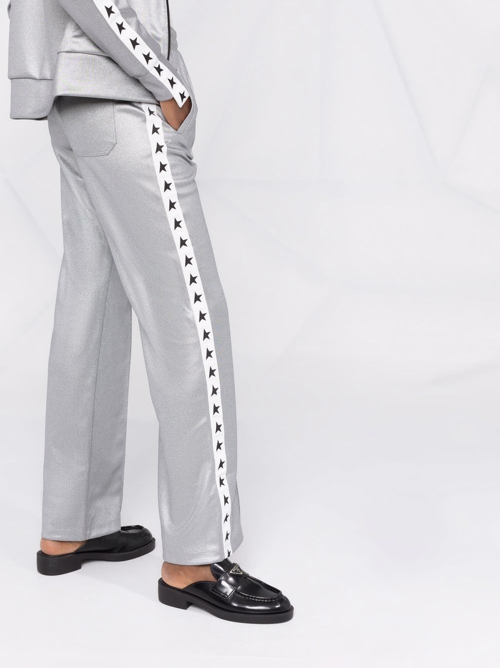 logo-tape straight-leg trousers - 5