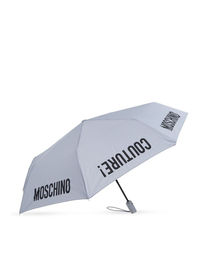 Moschino logo-print compact umbrella outlook