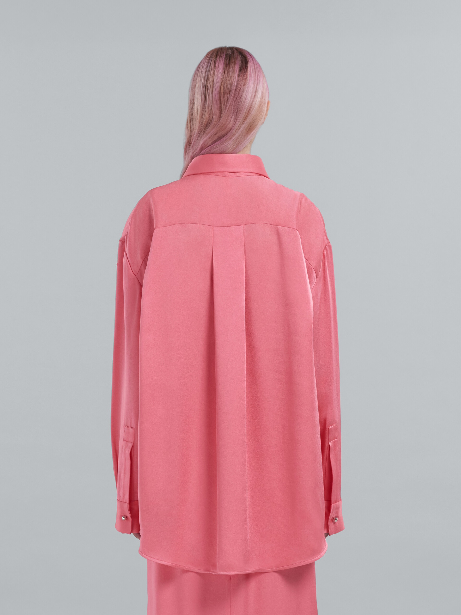 PINK CRÊPE SATIN SHIRT WITH SEQUINS - 3