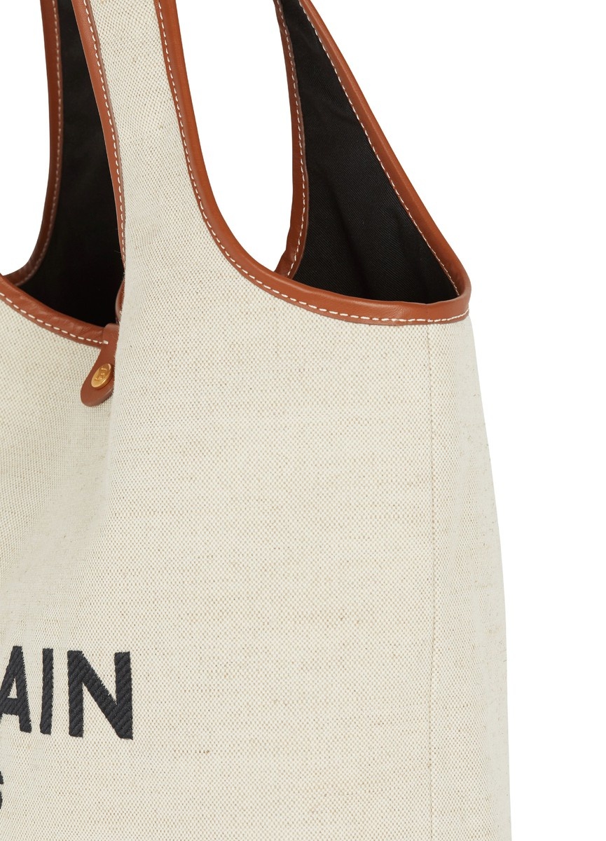 B-Army Canvas and Leather Grocery Bag - 6