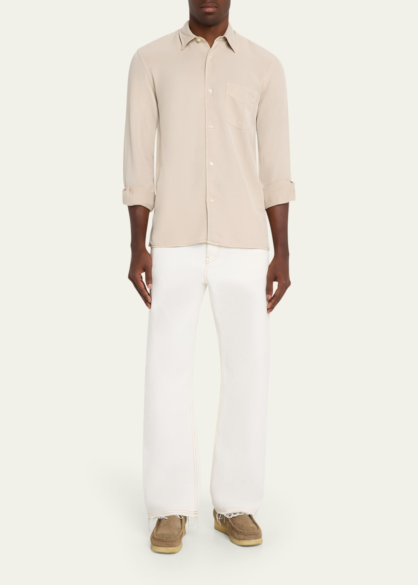 Men's Guido Cotton Contrast Stitch Shirt - 2