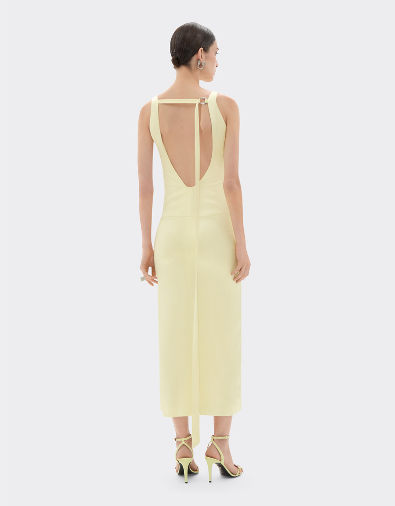 Long stretch satin dress 4
