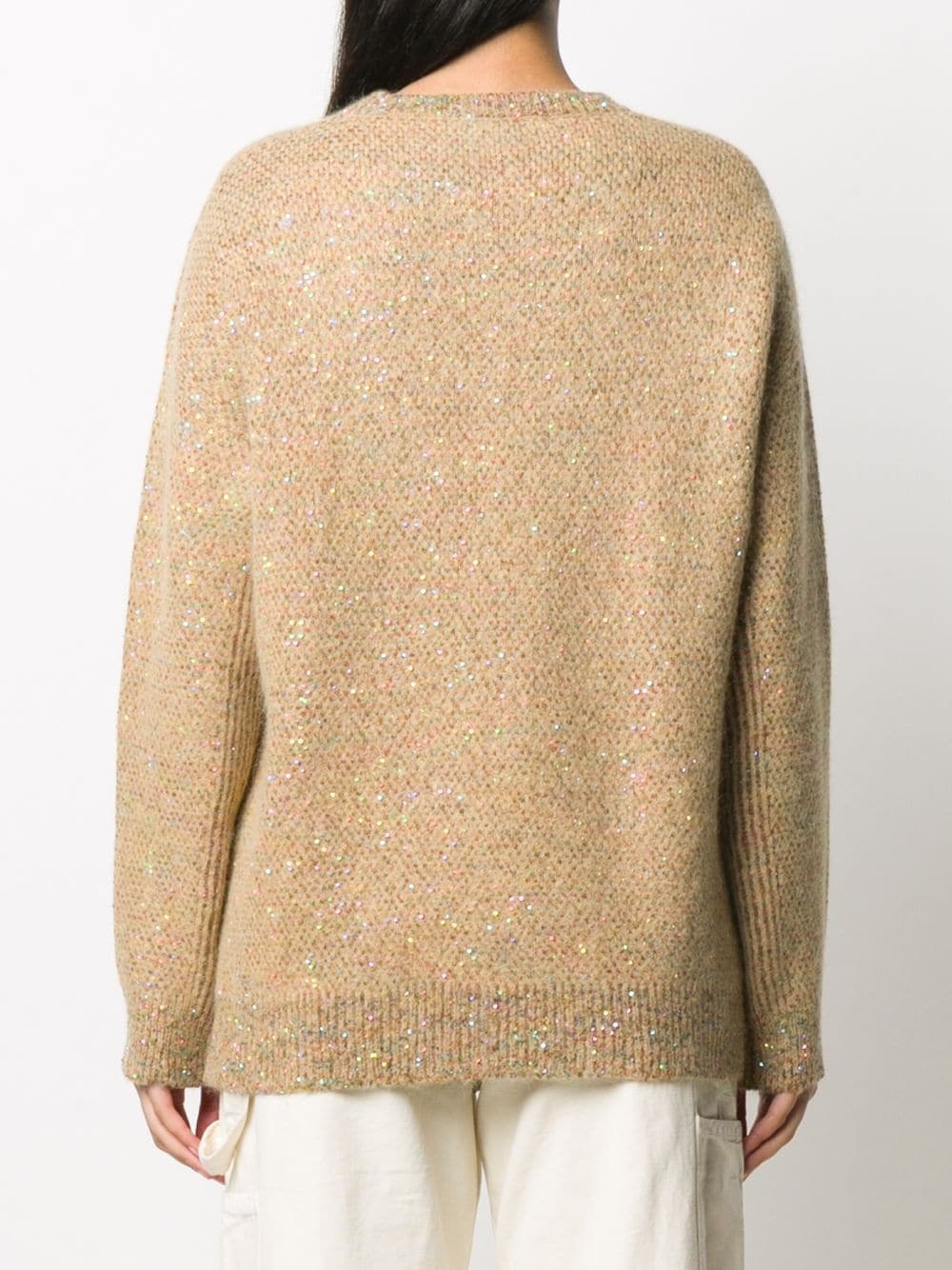 micro sequin-embellished knitted jumper - 4