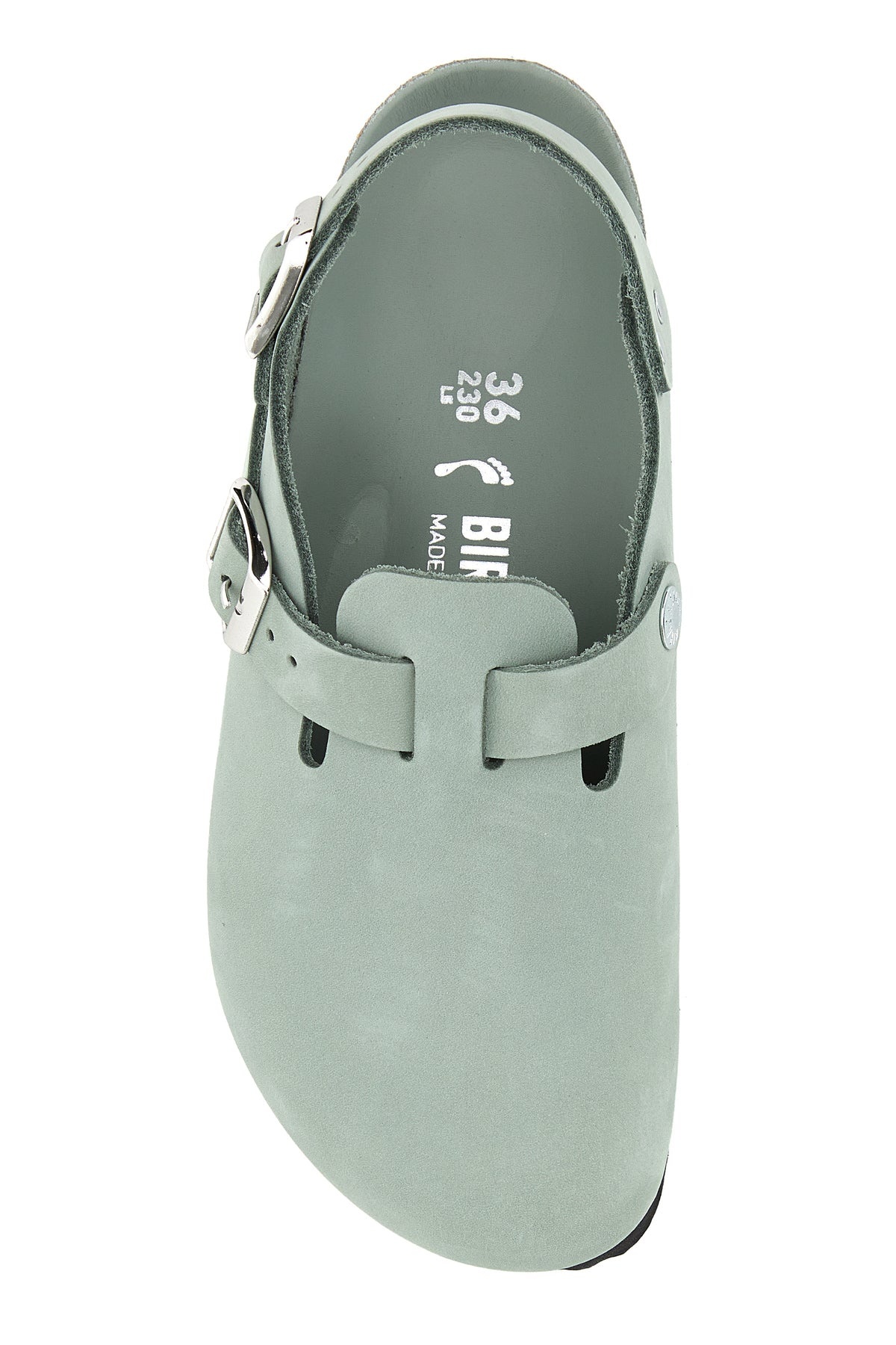Mint green suede Tokyo slippers - 4