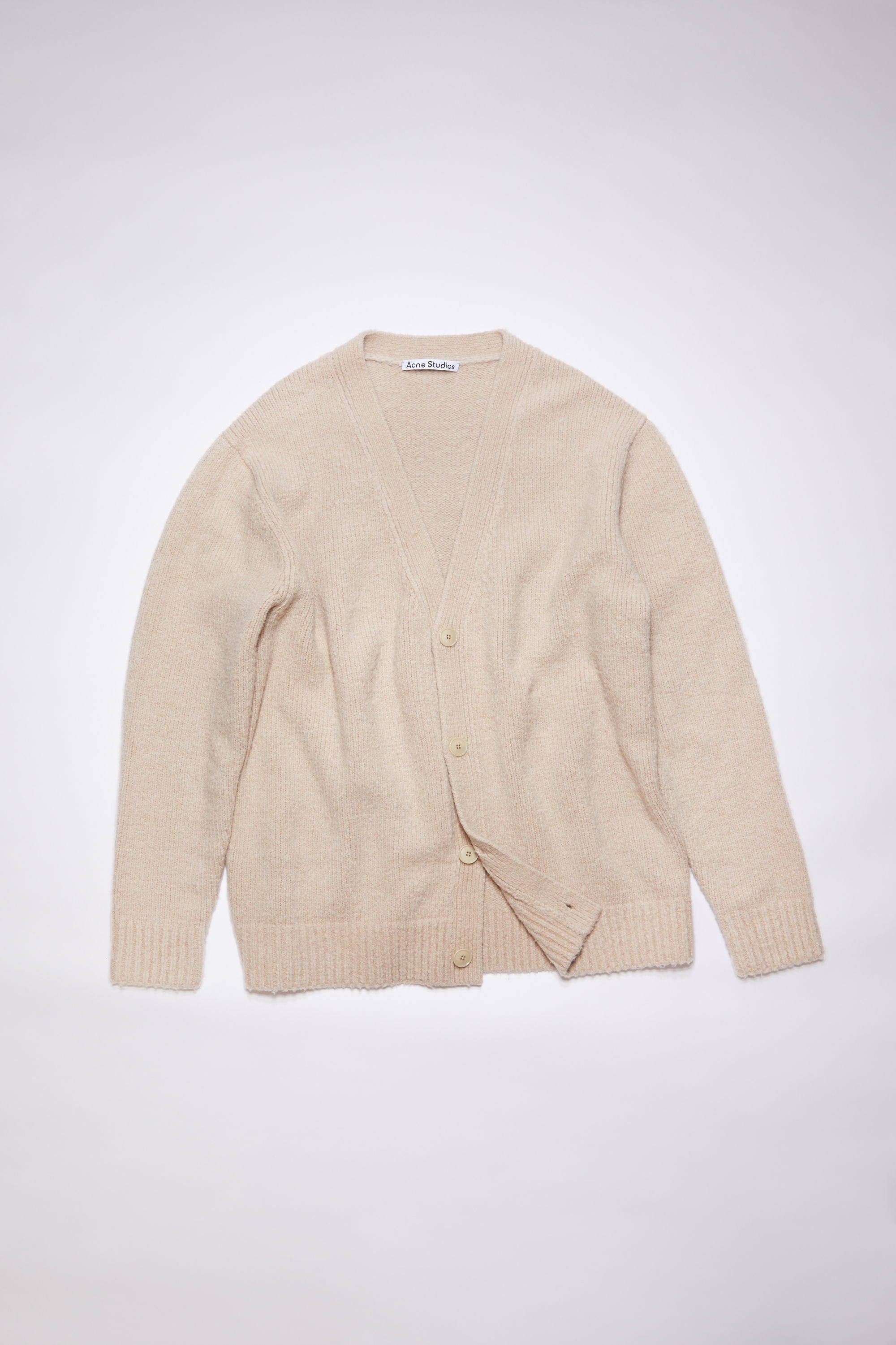 Wool blend cardigan - Clay beige - 1