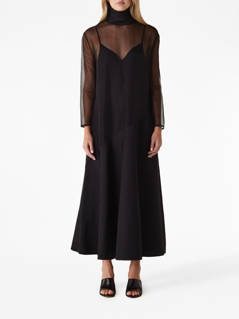 KHAITE Bellamy silk midi dress outlook