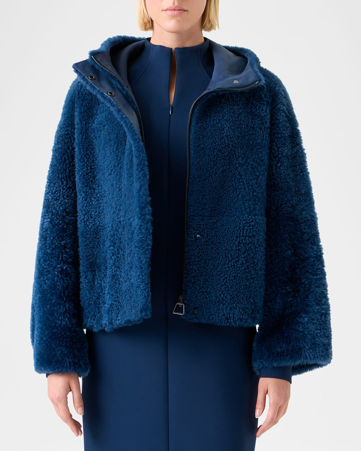 Gracie Lamb Shearling Hooded Jacket - 4