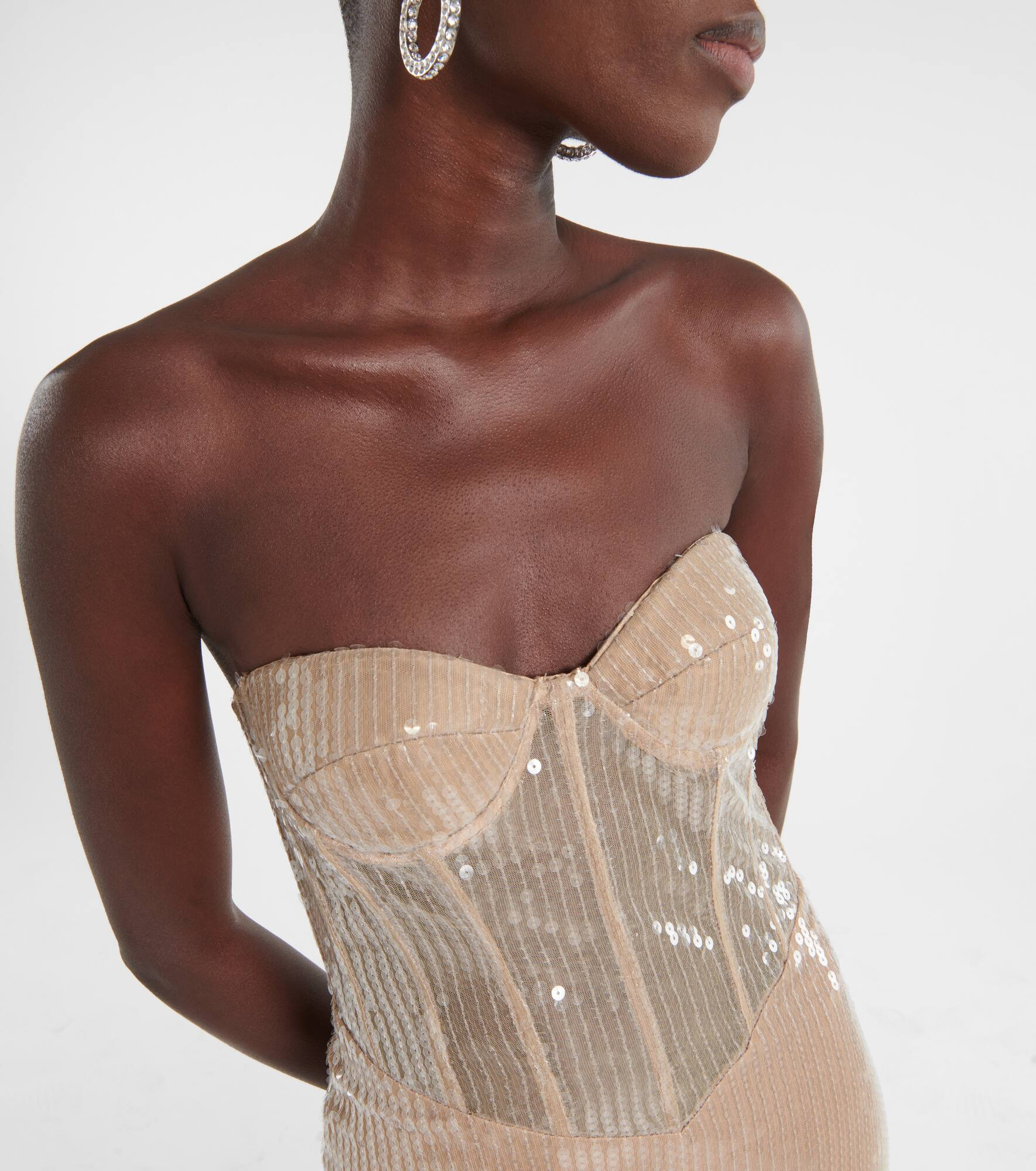 Tara sequined bustier dress - 4