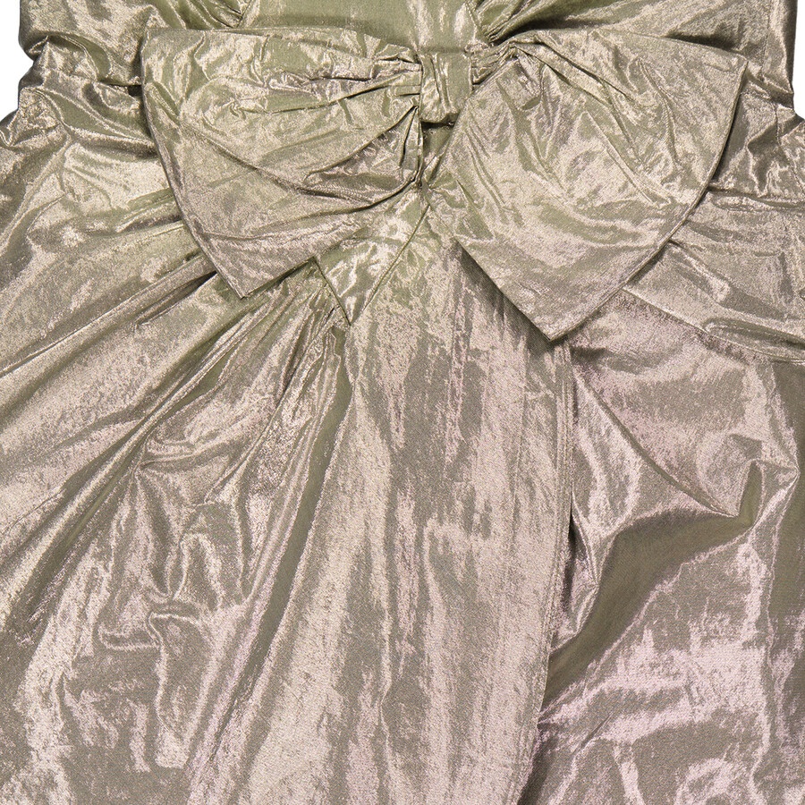 Maison Margiela Ladies Silver Bow Detail Midi Dress - 8