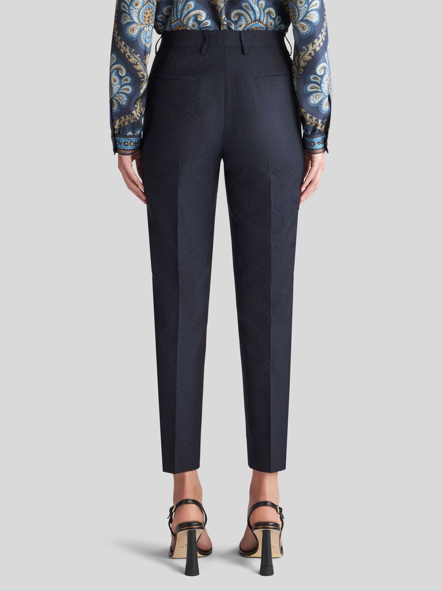 JACQUARD CIGARETTE TROUSERS - 4